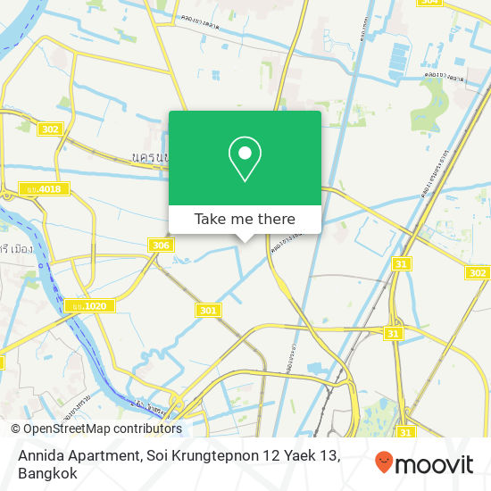 Annida Apartment, Soi Krungtepnon 12 Yaek 13 map