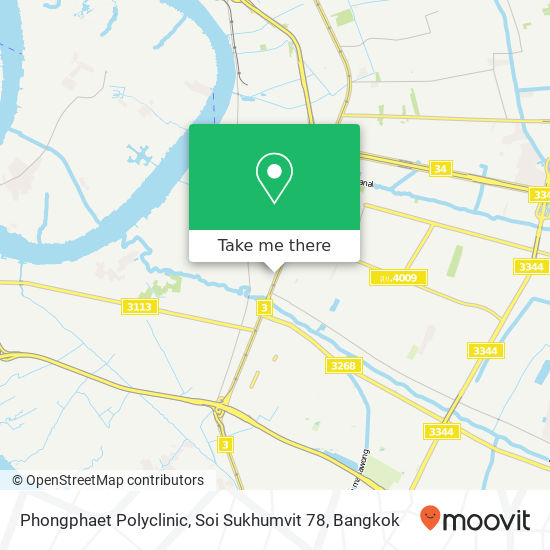 Phongphaet Polyclinic, Soi Sukhumvit 78 map