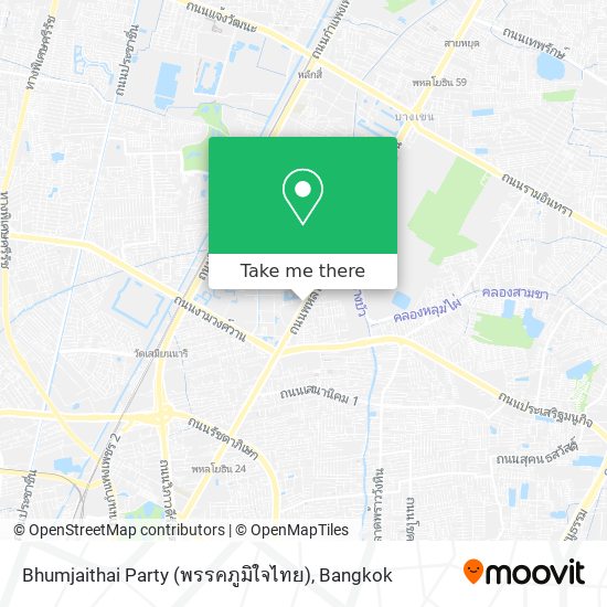 Bhumjaithai Party (พรรคภูมิใจไทย) map