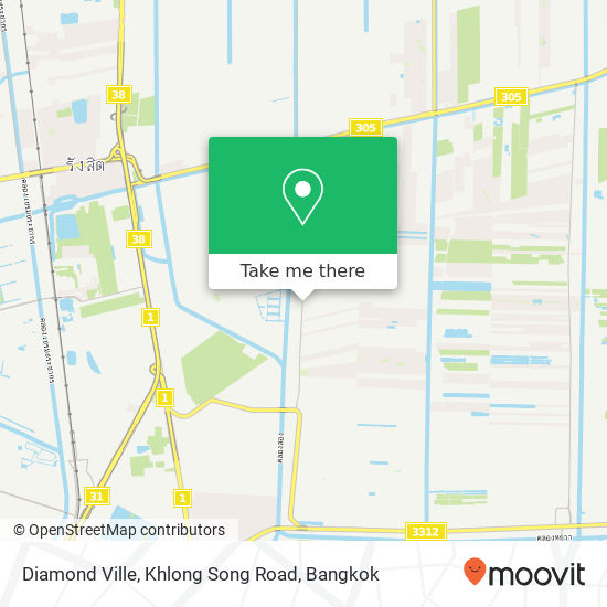 Diamond Ville, Khlong Song Road map