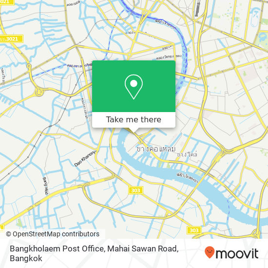 Bangkholaem Post Office, Mahai Sawan Road map
