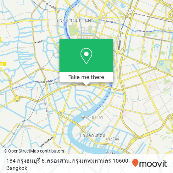 184 กรุงธนบุรี 6, คลองสาน, กรุงเทพมหานคร 10600 map