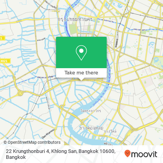 22 Krungthonburi 4, Khlong San, Bangkok 10600 map