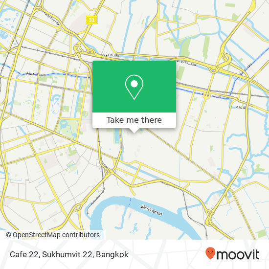 Cafe 22, Sukhumvit 22 map