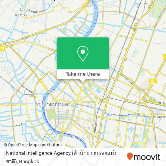 National Intelligence Agency (สํานักข่าวกรองแห่งชาติ) map
