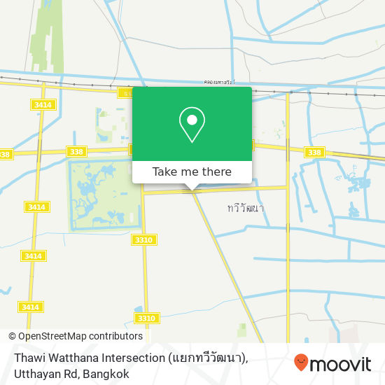 Thawi Watthana Intersection (แยกทวีวัฒนา), Utthayan Rd map