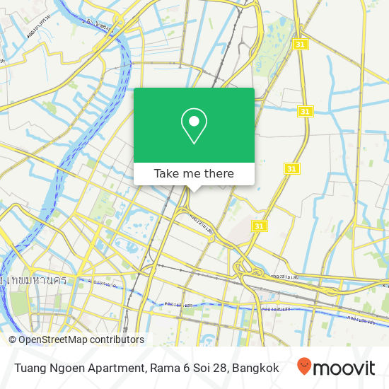 Tuang Ngoen Apartment, Rama 6 Soi 28 map
