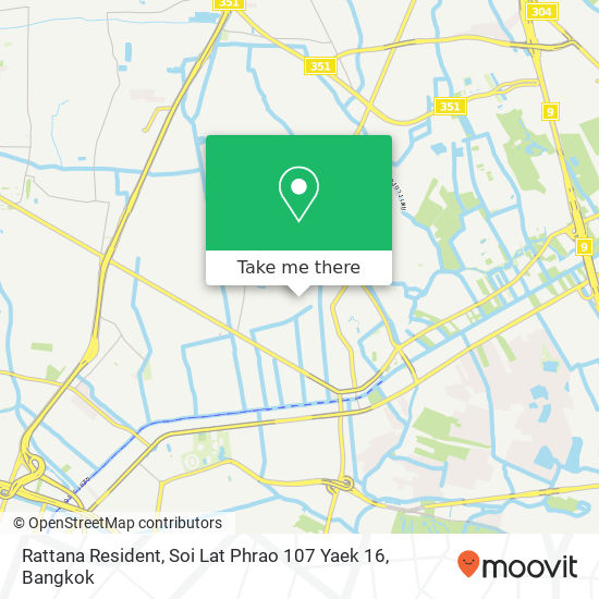 Rattana Resident, Soi Lat Phrao 107 Yaek 16 map