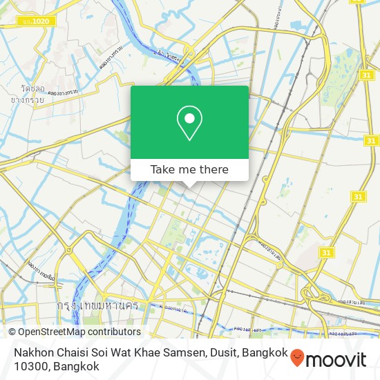 Nakhon Chaisi Soi Wat Khae Samsen, Dusit, Bangkok 10300 map