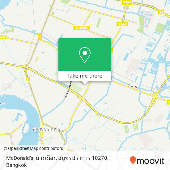 McDonald's, บางเมือง, สมุทรปราการ 10270 map