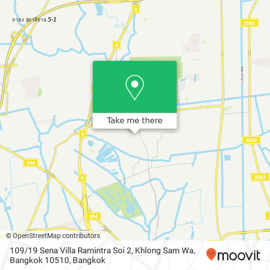 109 / 19 Sena Villa Ramintra Soi 2, Khlong Sam Wa, Bangkok 10510 map