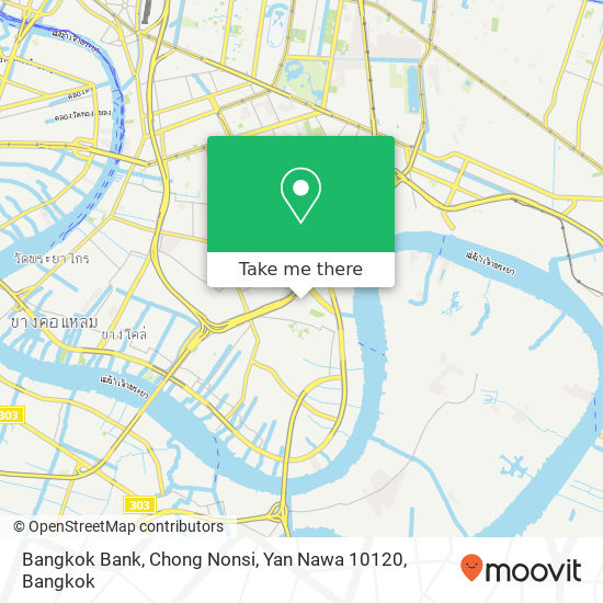 Bangkok Bank, Chong Nonsi, Yan Nawa 10120 map