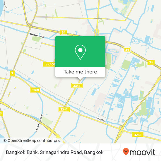 Bangkok Bank, Srinagarindra Road map