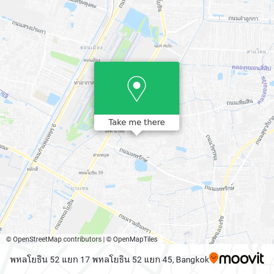 พหลโยธิน 52 แยก 17 พหลโยธิน 52 แยก 45 map