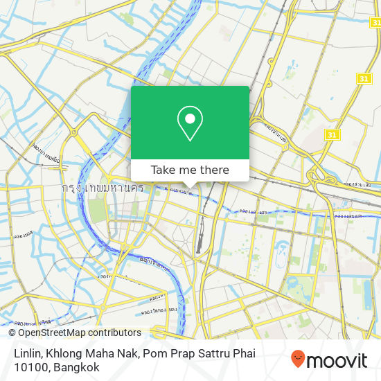 Linlin, Khlong Maha Nak, Pom Prap Sattru Phai 10100 map