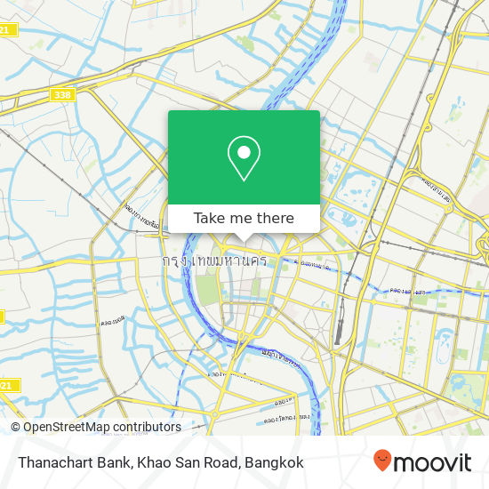 Thanachart Bank, Khao San Road map