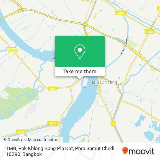 TMB, Pak Khlong Bang Pla Kot, Phra Samut Chedi 10290 map