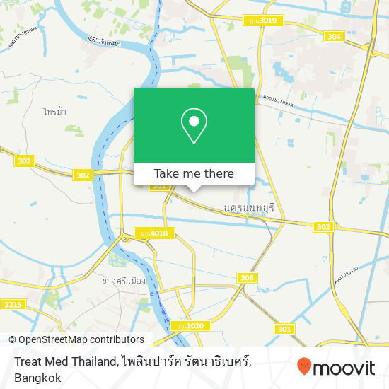 Treat Med Thailand, ไพลินปาร์ค รัตนาธิเบศร์ map