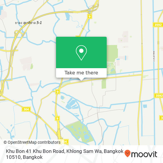 Khu Bon 41 Khu Bon Road, Khlong Sam Wa, Bangkok 10510 map
