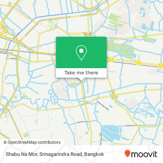 Shabu Na Mor, Srinagarindra Road map