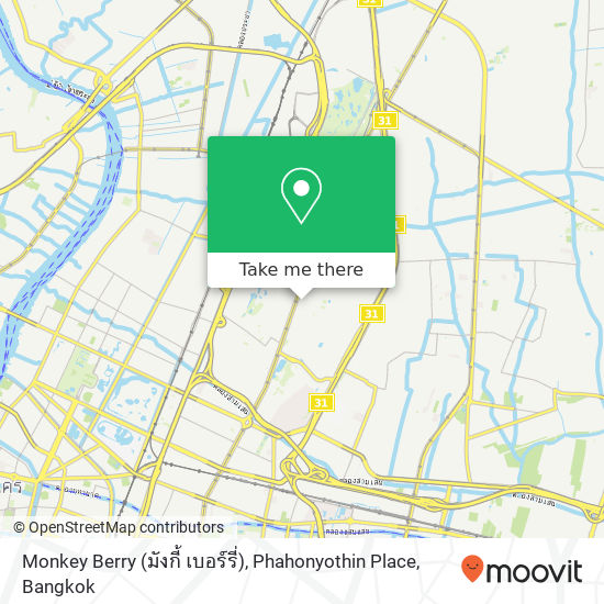 Monkey Berry (มังกี้ เบอร์รี่), Phahonyothin Place map