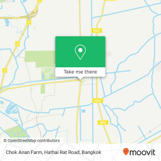 Chok Anan Farm, Hathai Rat Road map