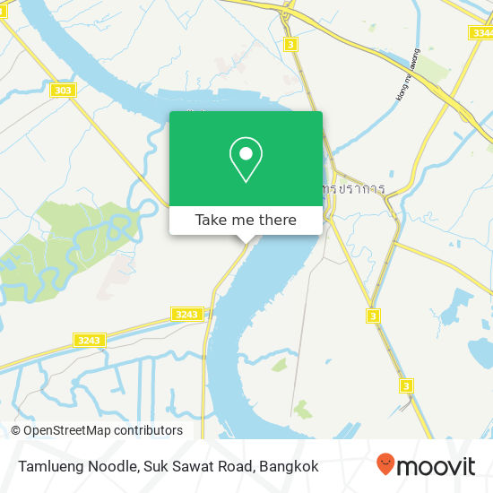 Tamlueng Noodle, Suk Sawat Road map
