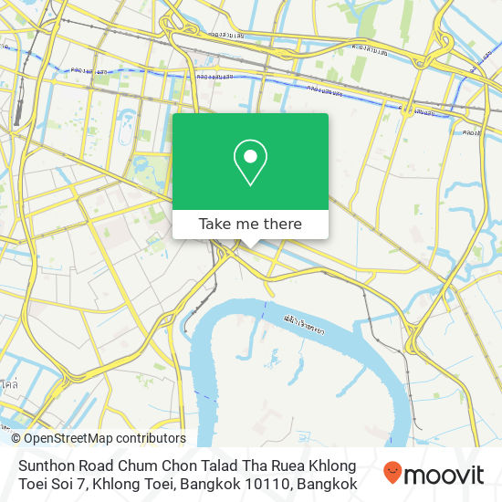 Sunthon Road Chum Chon Talad Tha Ruea Khlong Toei Soi 7, Khlong Toei, Bangkok 10110 map