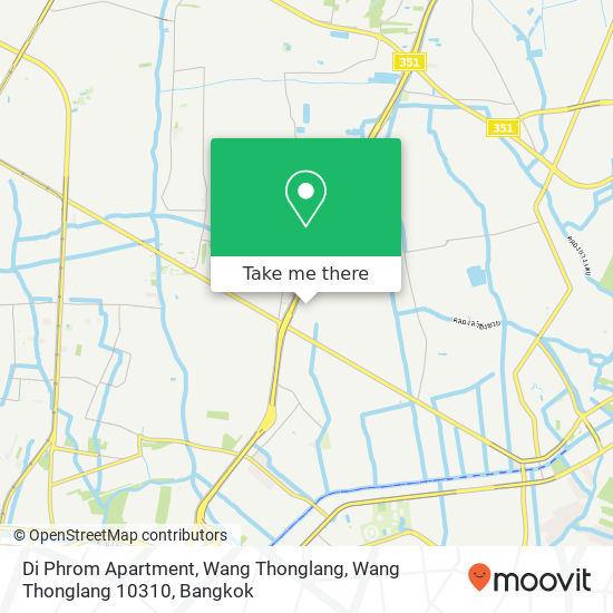 Di Phrom Apartment, Wang Thonglang, Wang Thonglang 10310 map