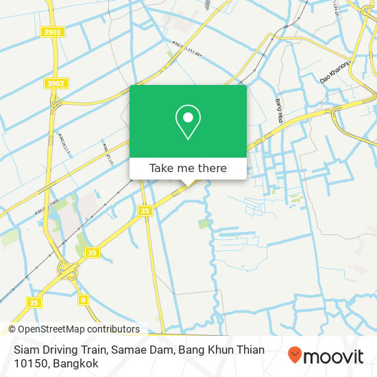 Siam Driving Train, Samae Dam, Bang Khun Thian 10150 map