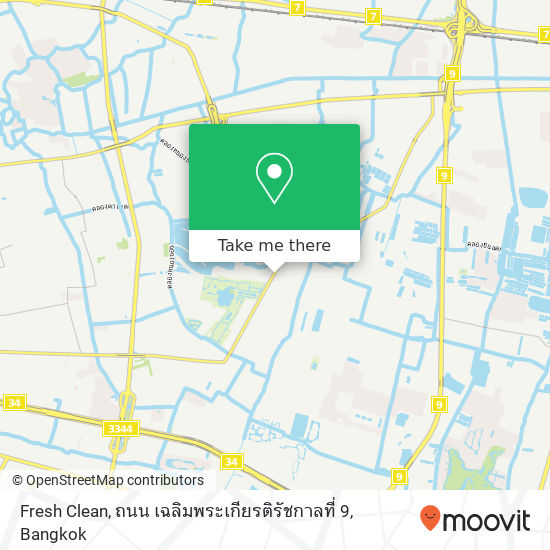 Fresh Clean, ถนน เฉลิมพระเกียรติรัชกาลที่ 9 map