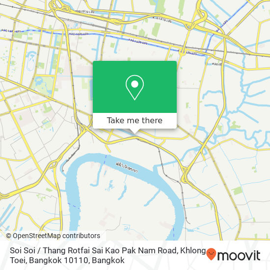 Soi Soi / Thang Rotfai Sai Kao Pak Nam Road, Khlong Toei, Bangkok 10110 map