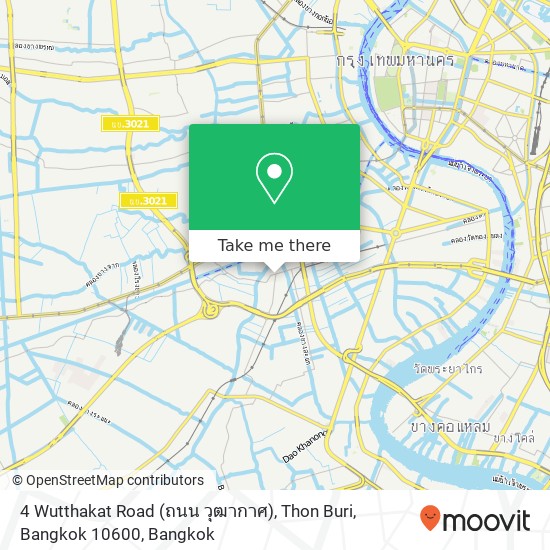 4 Wutthakat Road (ถนน วุฒากาศ), Thon Buri, Bangkok 10600 map