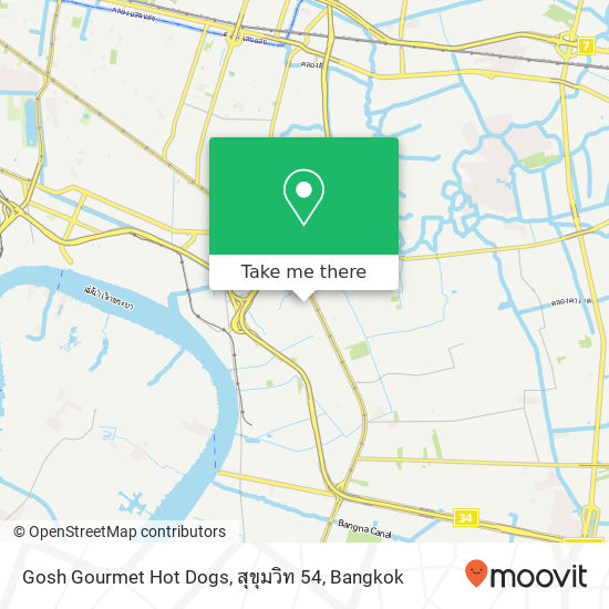 Gosh Gourmet Hot Dogs, สุขุมวิท 54 map