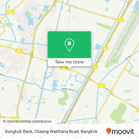 Bangkok Bank, Chaeng Watthana Road map