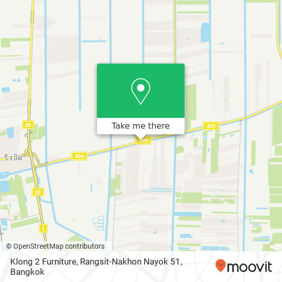 Klong 2 Furniture, Rangsit-Nakhon Nayok 51 map