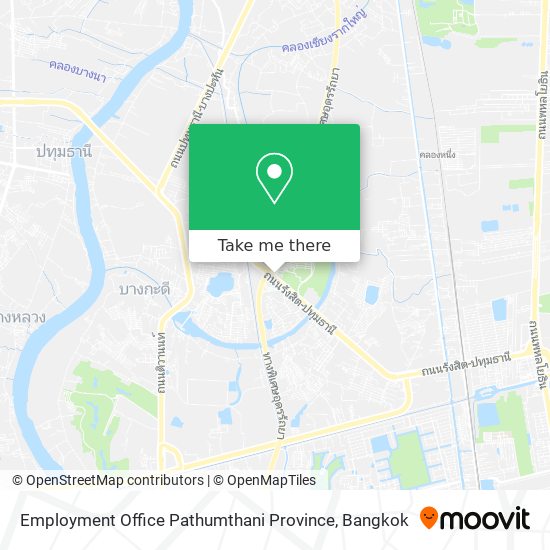 Employment Office Pathumthani Province map