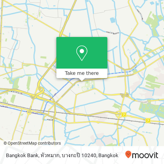 Bangkok Bank, หัวหมาก, บางกะปิ 10240 map