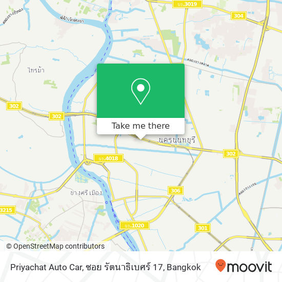 Priyachat Auto Car, ซอย รัตนาธิเบศร์ 17 map