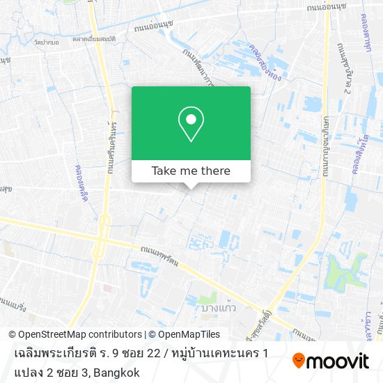 เฉลิมพระเกียรติ ร. 9 ซอย 22 / หมู่บ้านเคหะนคร 1 แปลง 2 ซอย 3 map