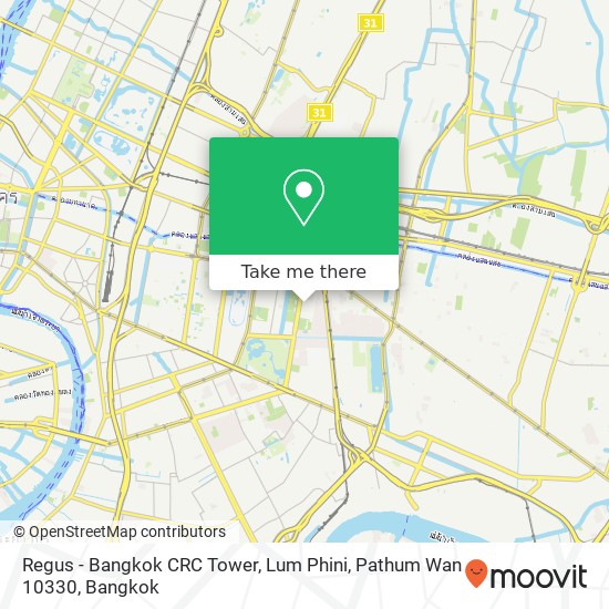 Regus - Bangkok CRC Tower, Lum Phini, Pathum Wan 10330 map