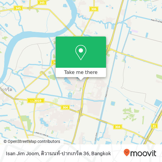 Isan Jim Joom, ติวานนท์-ปากเกร็ด 36 map