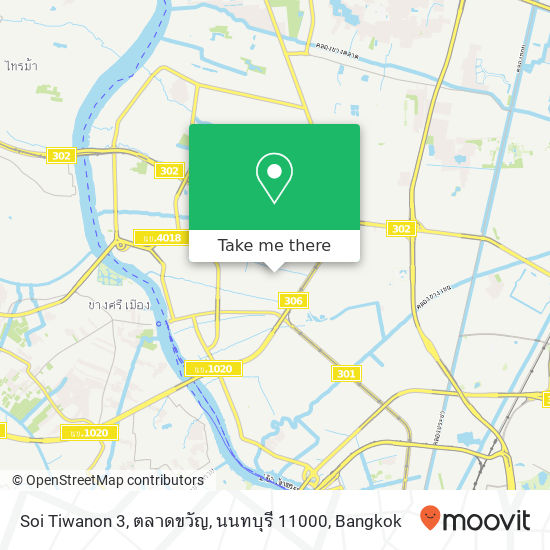 Soi Tiwanon 3, ตลาดขวัญ, นนทบุรี 11000 map