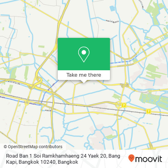 Road Ban 1 Soi Ramkhamhaeng 24 Yaek 20, Bang Kapi, Bangkok 10240 map