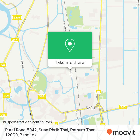 Rural Road 5042, Suan Phrik Thai, Pathum Thani 12000 map