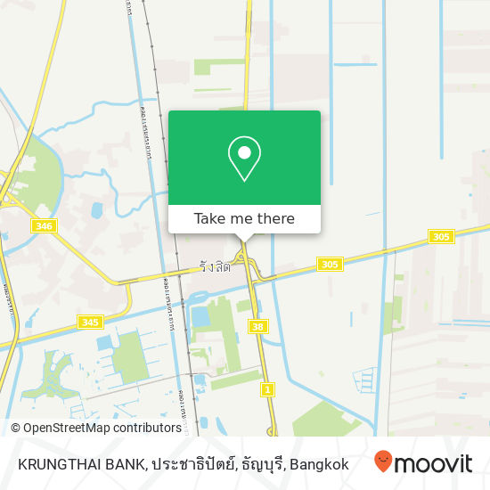 KRUNGTHAI BANK, ประชาธิปัตย์, ธัญบุรี map