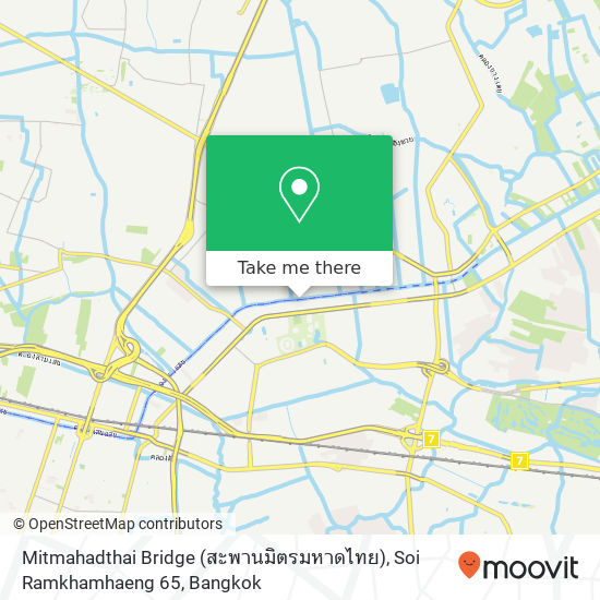 Mitmahadthai Bridge (สะพานมิตรมหาดไทย), Soi Ramkhamhaeng 65 map