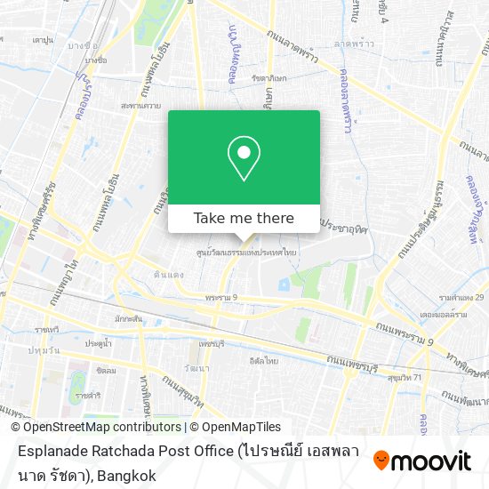 Esplanade Ratchada Post Office (ไปรษณีย์ เอสพลานาด รัชดา) map