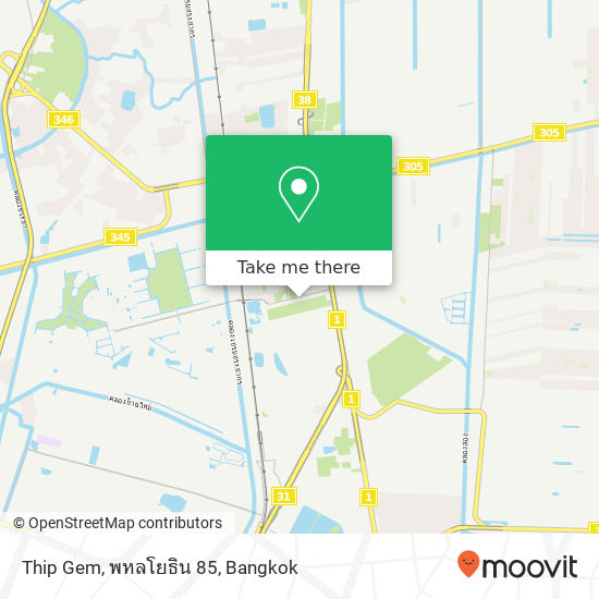 Thip Gem, พหลโยธิน 85 map