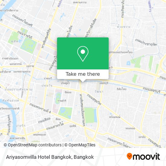 Ariyasomvilla Hotel Bangkok map